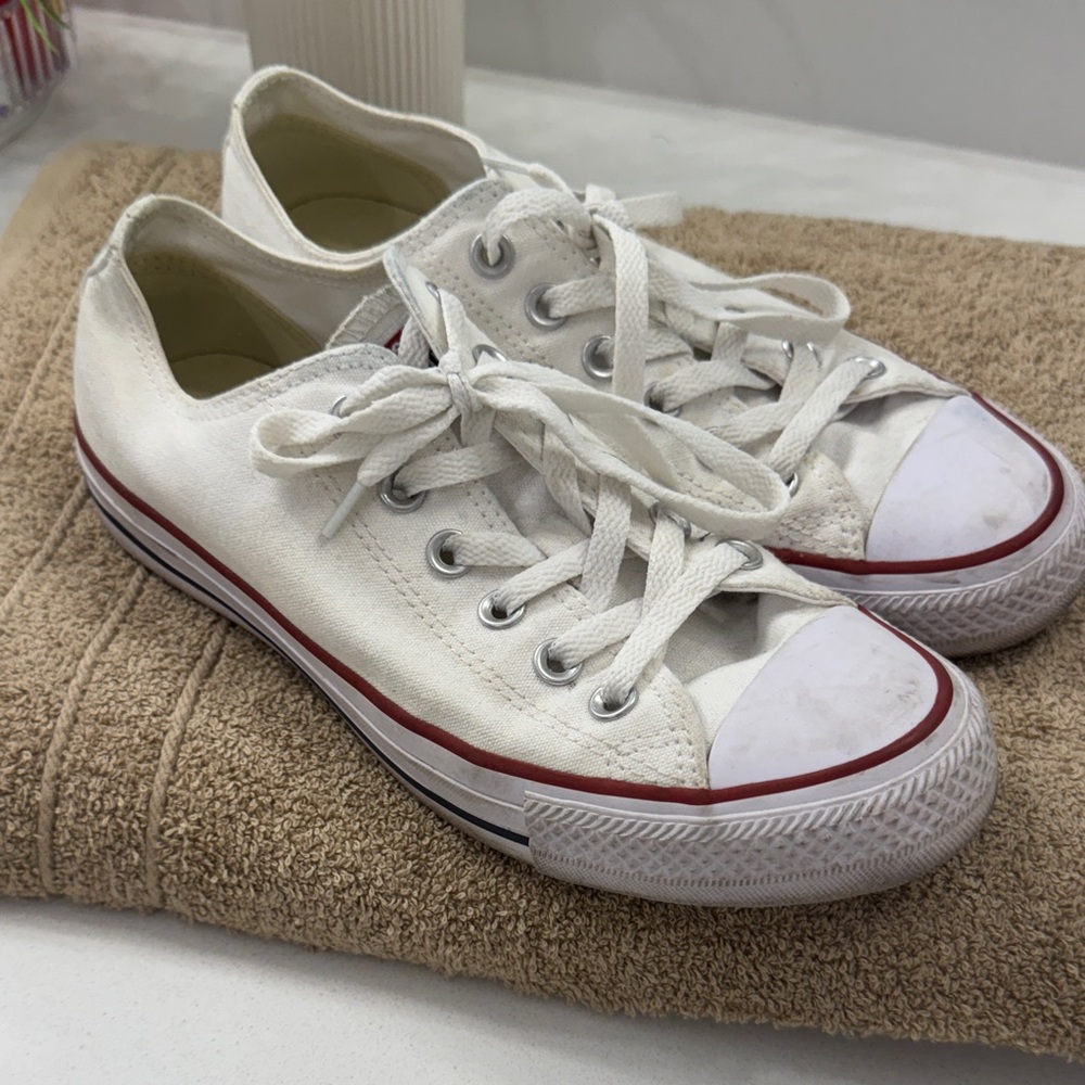 Converse White and Red Women's Shoes